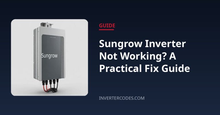 One X Solar Inverter Inverter Error Codes: Every Code Explained | InverterCodes